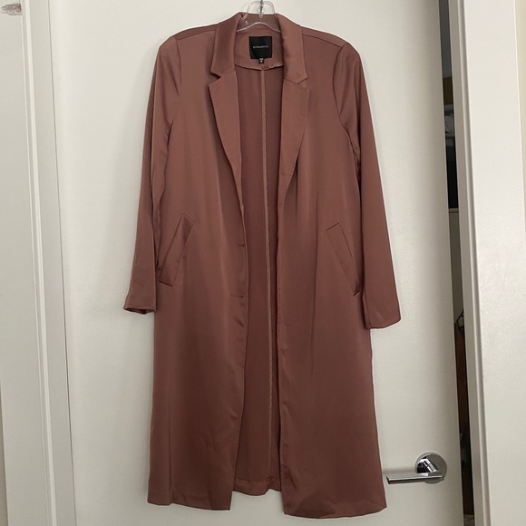 Size XS Mauve Pink Satin Coat - Picture 1 of 5